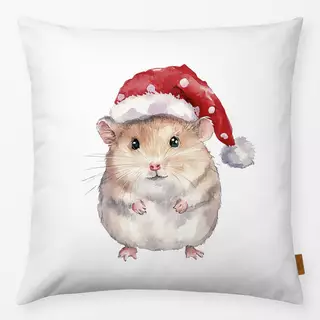 Kissen Weihnachtsmann Hamster