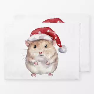 Tischset Weihnachtsmann Hamster