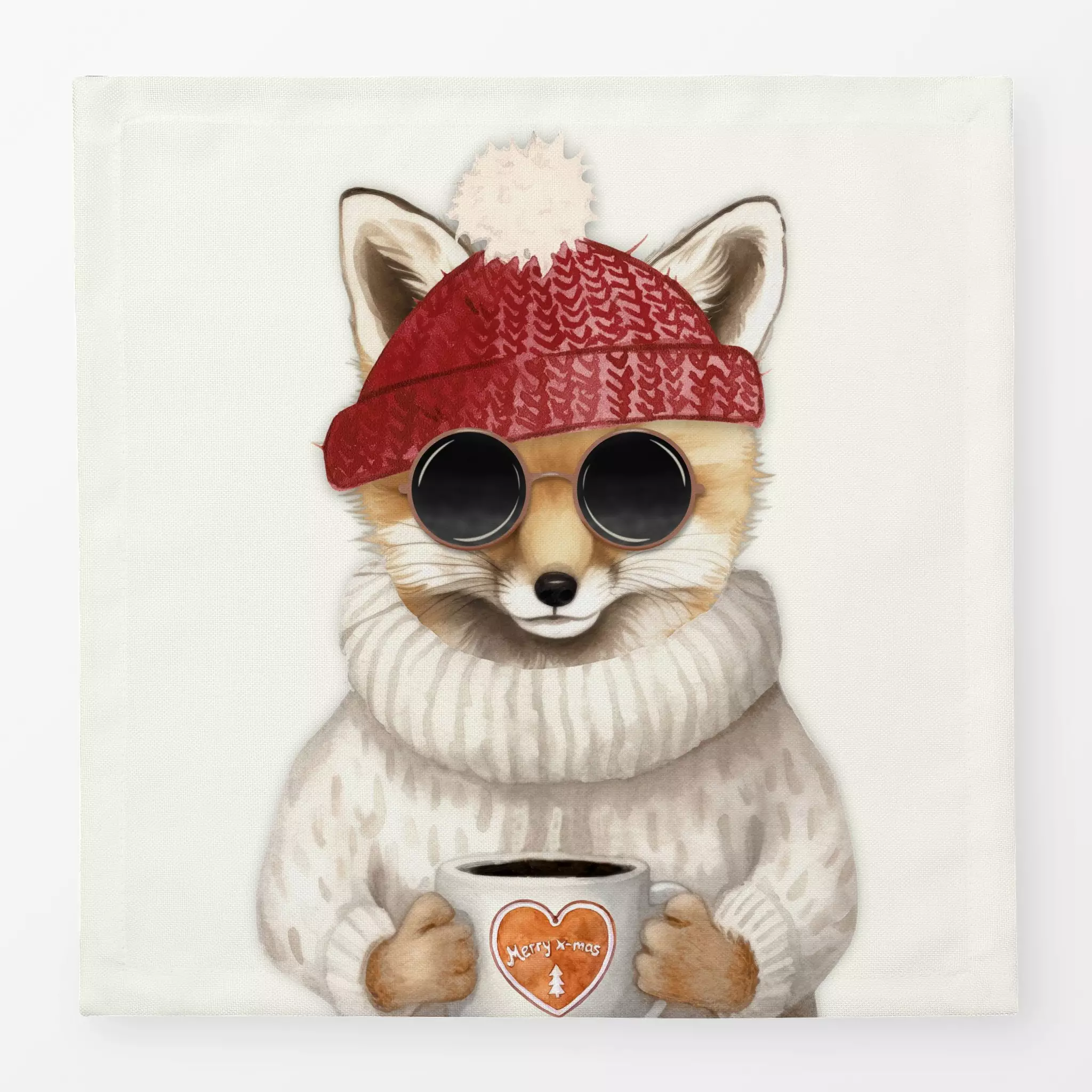 Servietten Christmas Cool Hipster Fox Christmas Cool Hipster Fox
