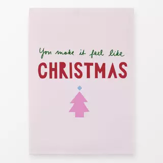 Geschirrtücher Schriftzug Christmas hellrosa