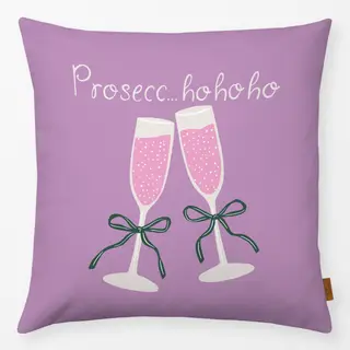 Kissen Prosecc ho ho ho flieder