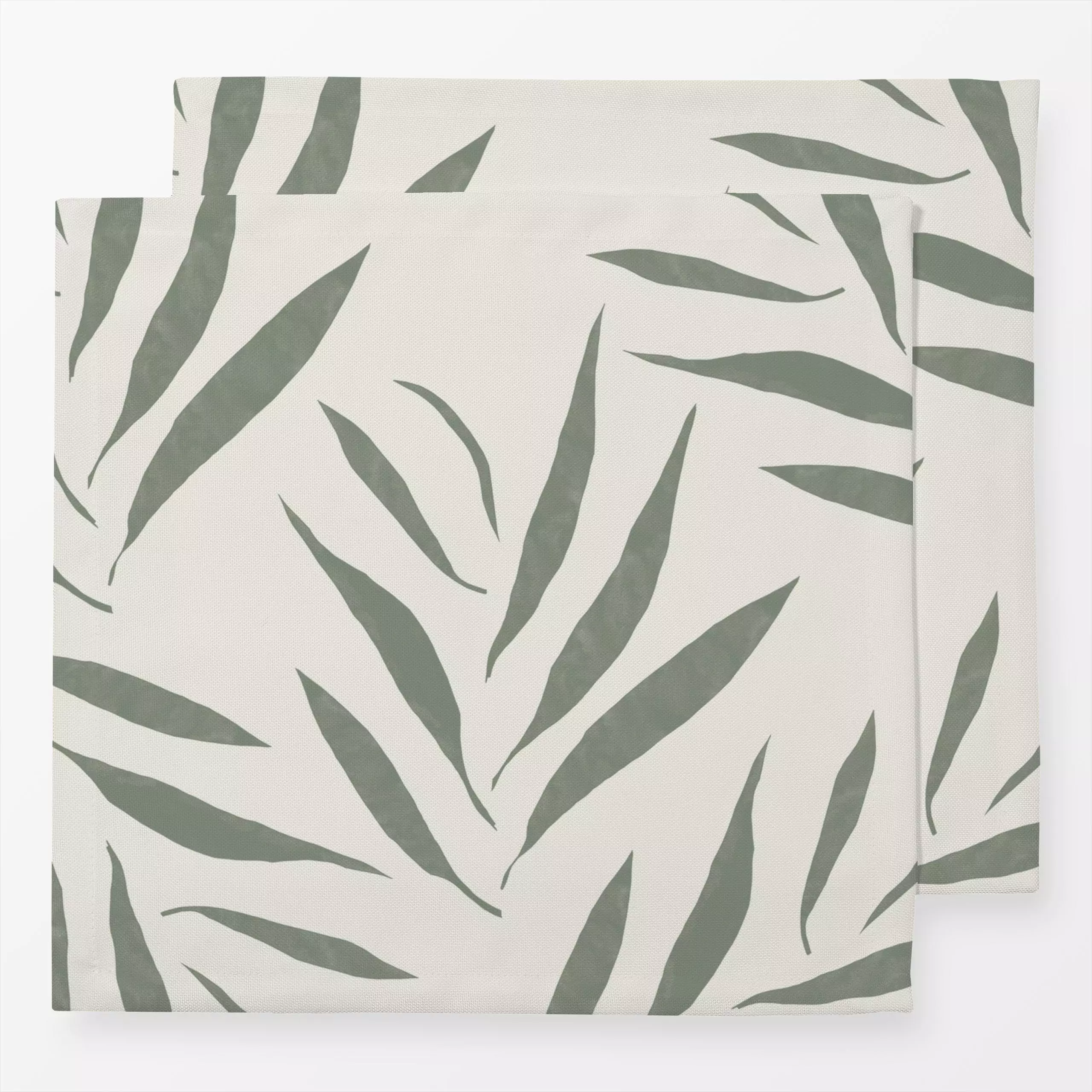 Servietten Rhododendron grün - Sommer, Pflanzen & Botanik - von „Jana Driver"; Blätter, Pflanzen, Botanical, grun