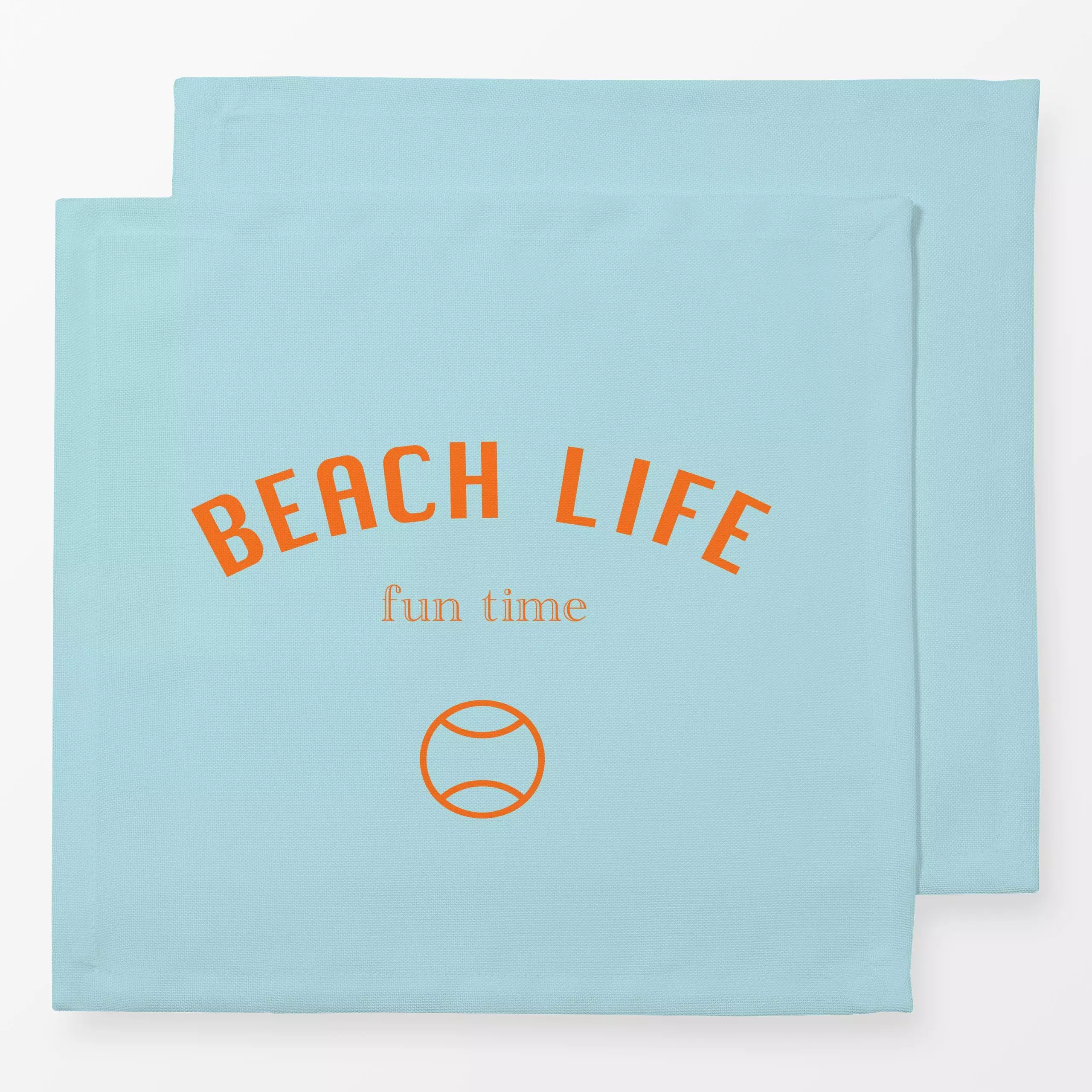Servietten Vintage Beach Life Blau - Sommer, Sport, Retro & Vintage - von „Jana Moßmann"; Retro, Tennis, Sommer, vintage, ty...