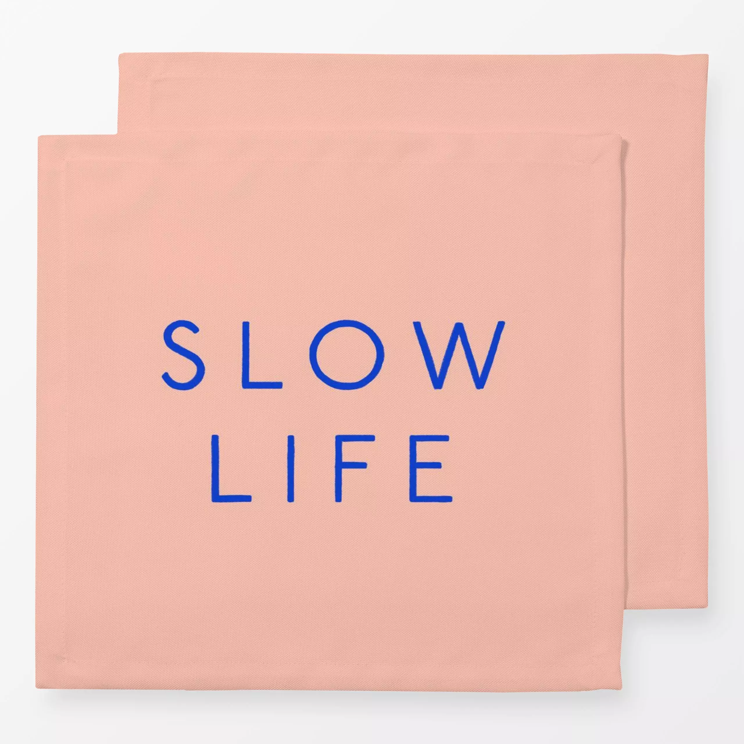 Servietten Slow Life Typo rosa - Sprüche & Schriftzüge, Anlässe - von „Maren Gross "; minimal, skandinavisch, modern, Gesche...