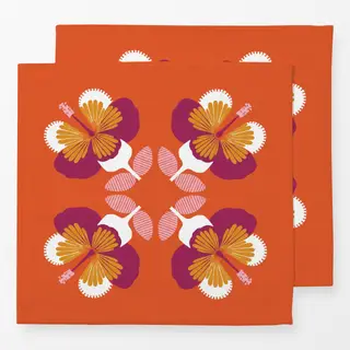 Servietten Hibiskus orange