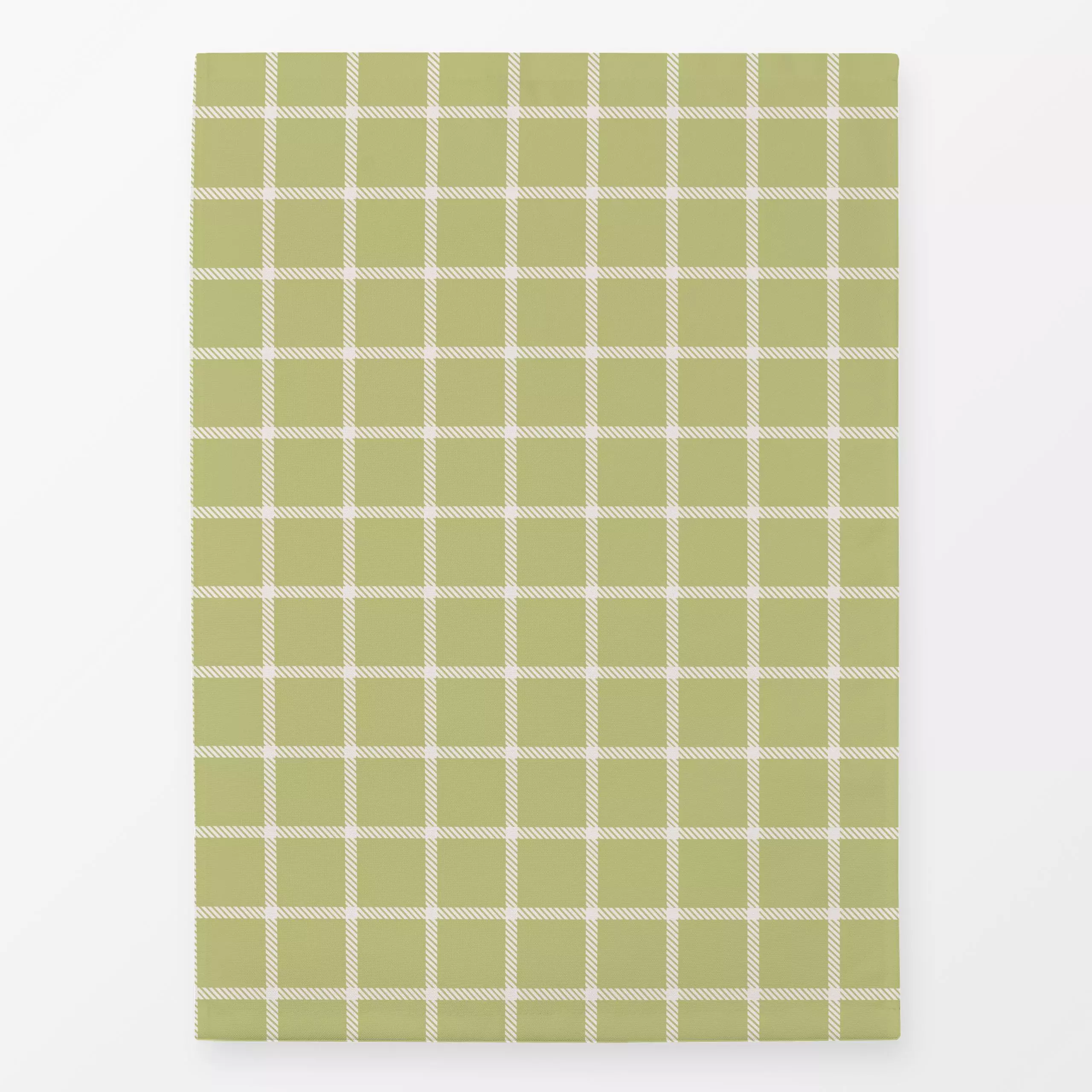 Geschirrtücher Grün Weiß Gingham Grid - Frühling, Sommer, Symbole & Muster - von „Uta Naumann“; boho, Retro, grid, Karo, Kar...