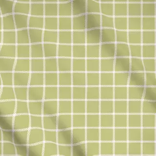 Meterware Grün Weiß Gingham Grid