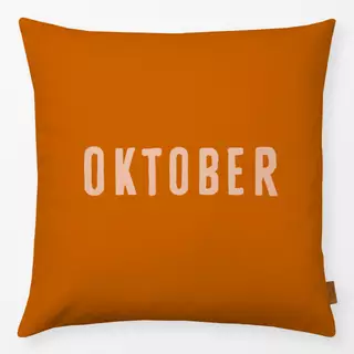 Kissen Oktober Orange Beige