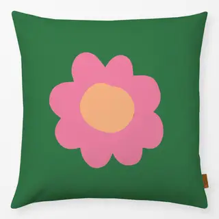 Kissen Blume grün