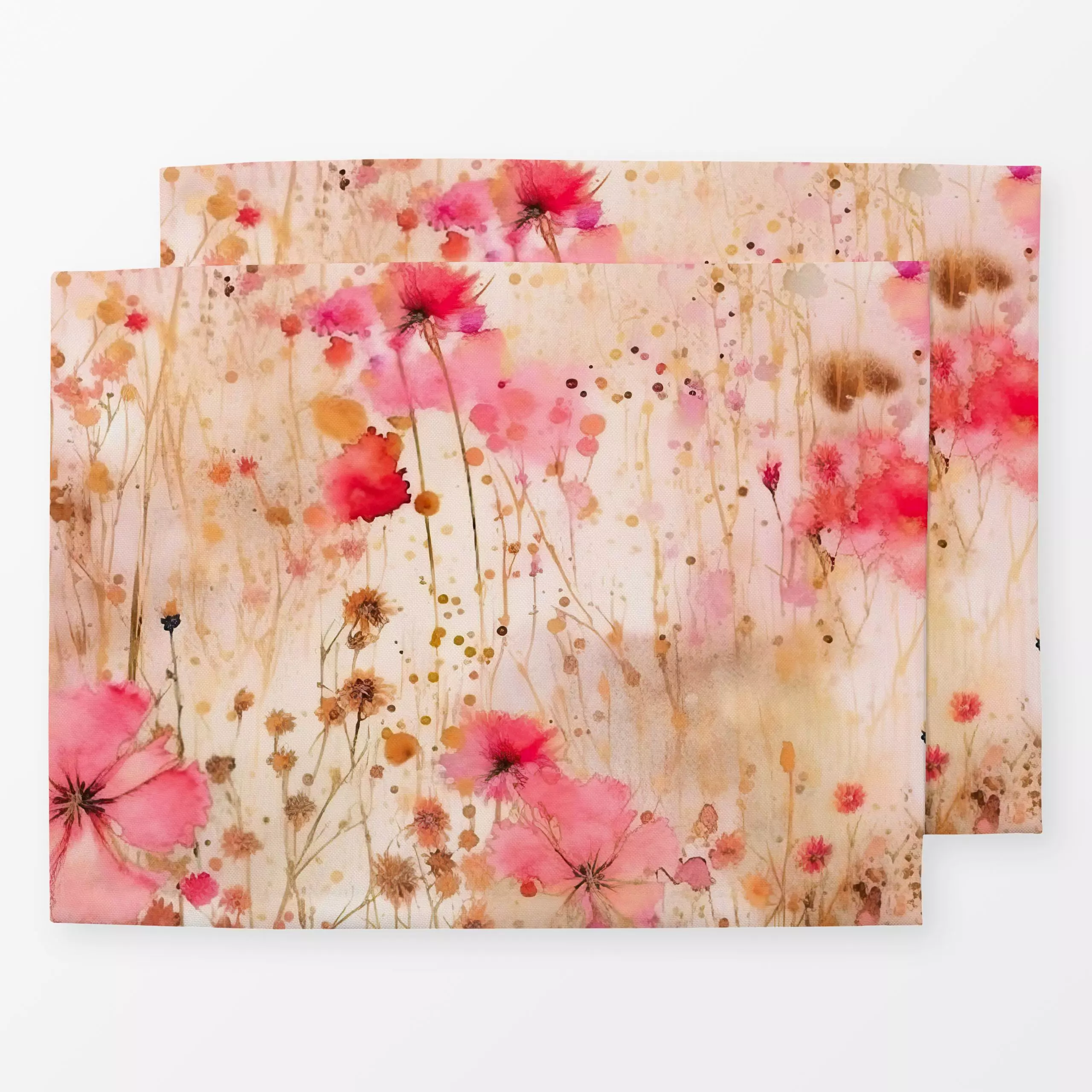 Tischset Goldene Sommer Wiese - Blumen & Florales, Sommer, Pflanzen & Botanik - von „Uta Naumann“; Wasserfarben, Natur, abst...