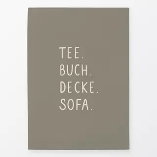 Geschirrtücher Tee Buch Decke Sofa Grün