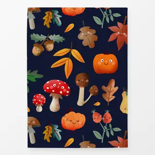 Geschirrtücher Herbstliebe Muster - midnight