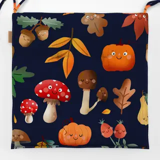 Sitzkissen Herbstliebe Muster - midnight