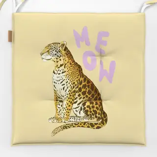 Sitzkissen Meow Leopard