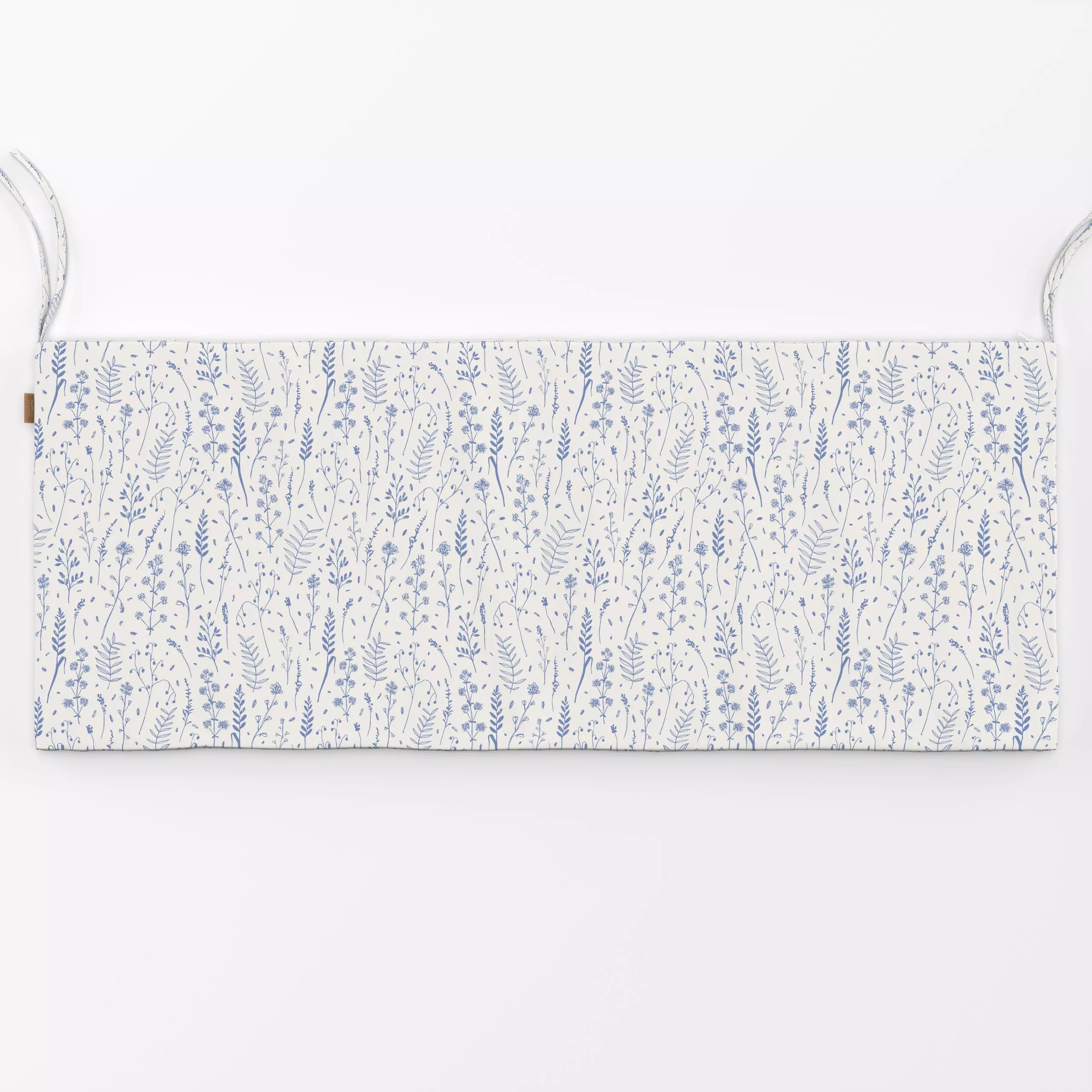 Bankauflage Gräser beige blau - Symbole & Muster, Pflanzen & Botanik - von „Kathrin Woo"; Muster, Botanisch, landhaus, Garte...