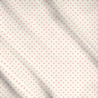 Meterware Herzen Muster beige rosa