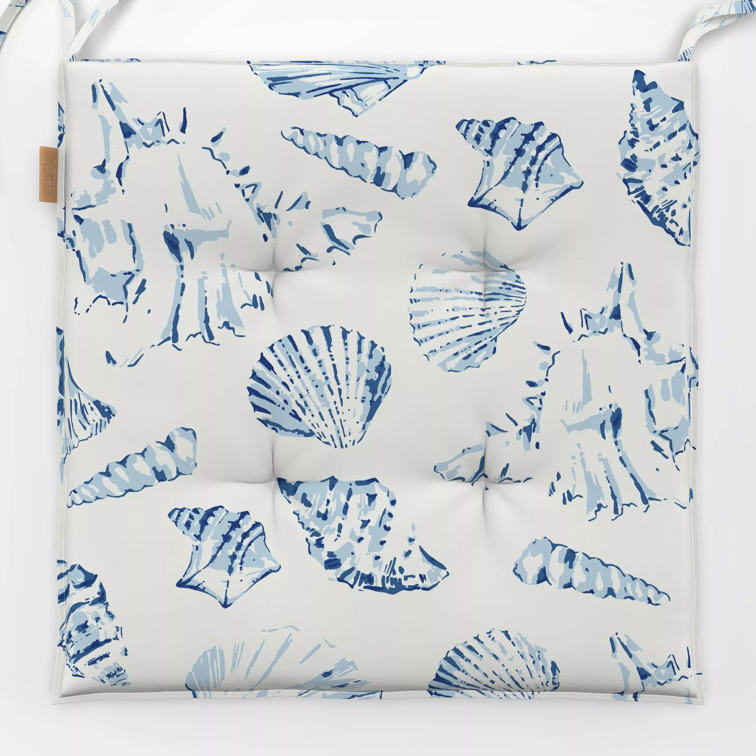 Sitzkissen Seashells - Natur & Landschaft, Sommer, Tiere - von „Katrin Graff"; Meerestiere, Sommer, summer, maritim, Muschel...