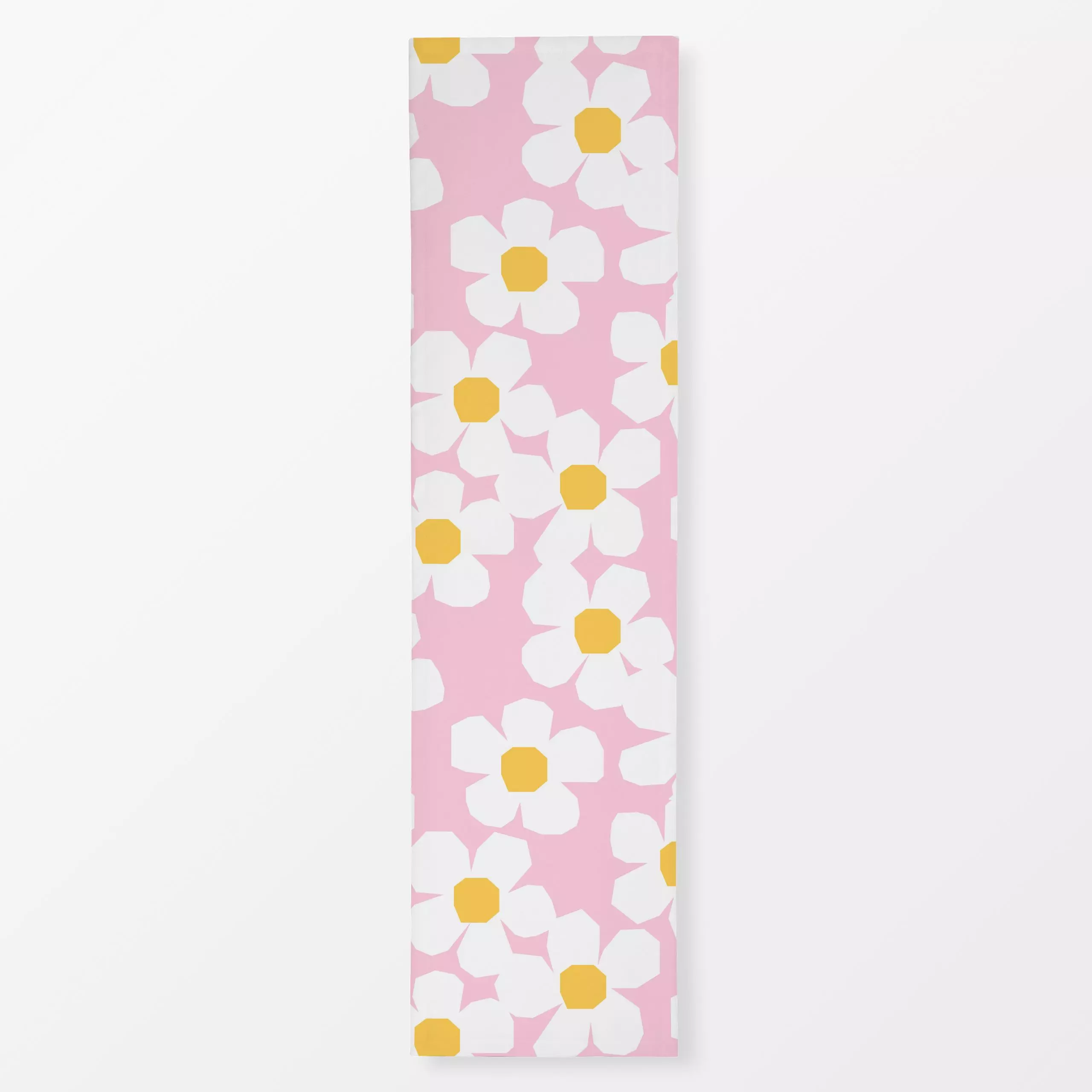 Tischläufer Gänseblümchen - Blumen & Florales, Frühling - von „Lisa Jasmin Bauer"; rosa, Blumen, Farben, farbenfroh, Gaenseb...