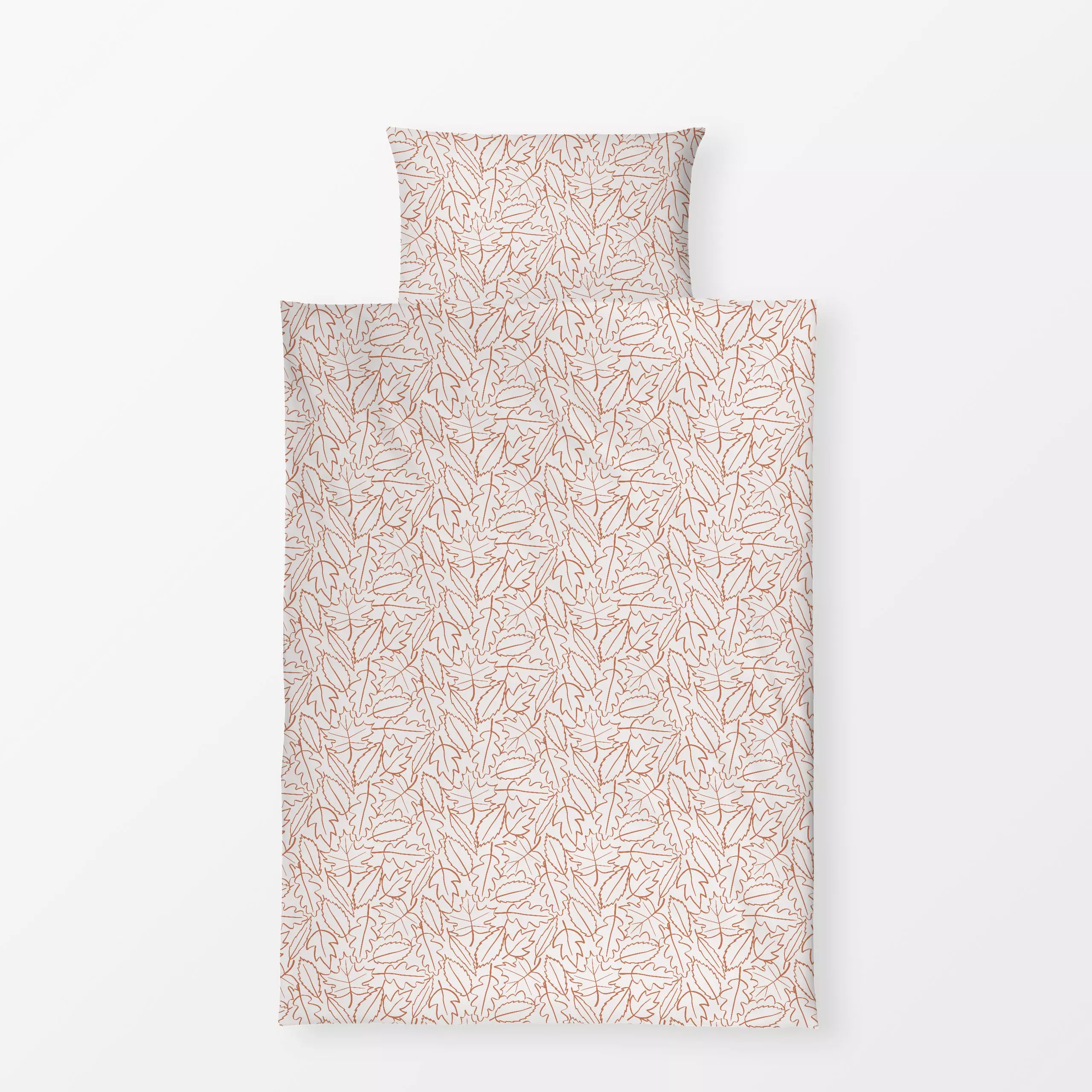 Bettwäsche Blätter Herbst Laub rostbraun - Herbst, Pflanzen & Botanik - von „Kathrin Woo"; boho, Blätter, Laub, modern, Herb...