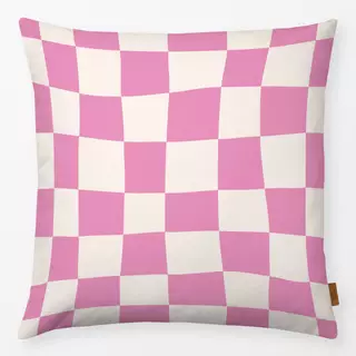 Kissen Crazy Chessboard Pink