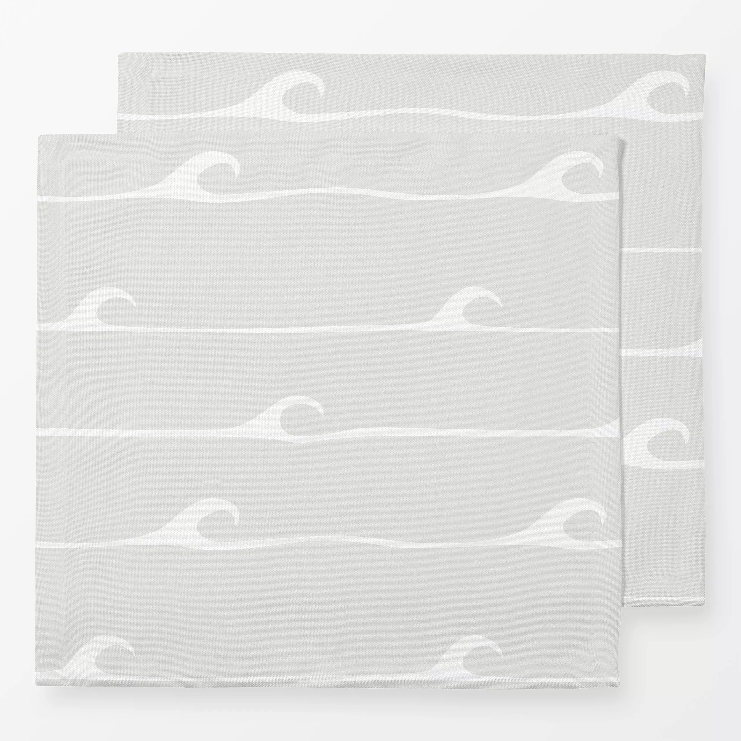 Servietten Wellen Sand - Sommer, Symbole & Muster - von „Katrin Graff"; minimal, Wasser, creme, Meer, Surfen, Sommer, wellen...