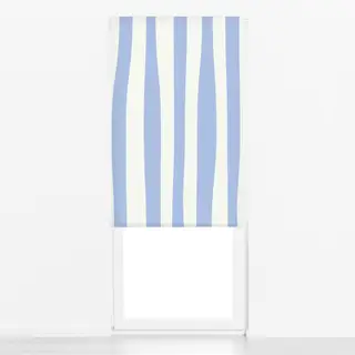 Raffrollo Santorini Streifen Hellblau