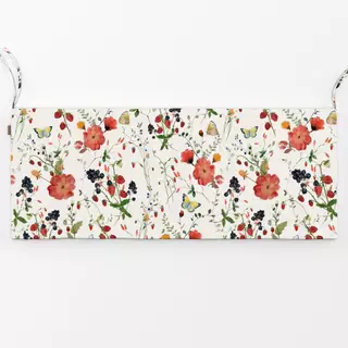 Bankauflage Wildblumen und Beeren Wiese