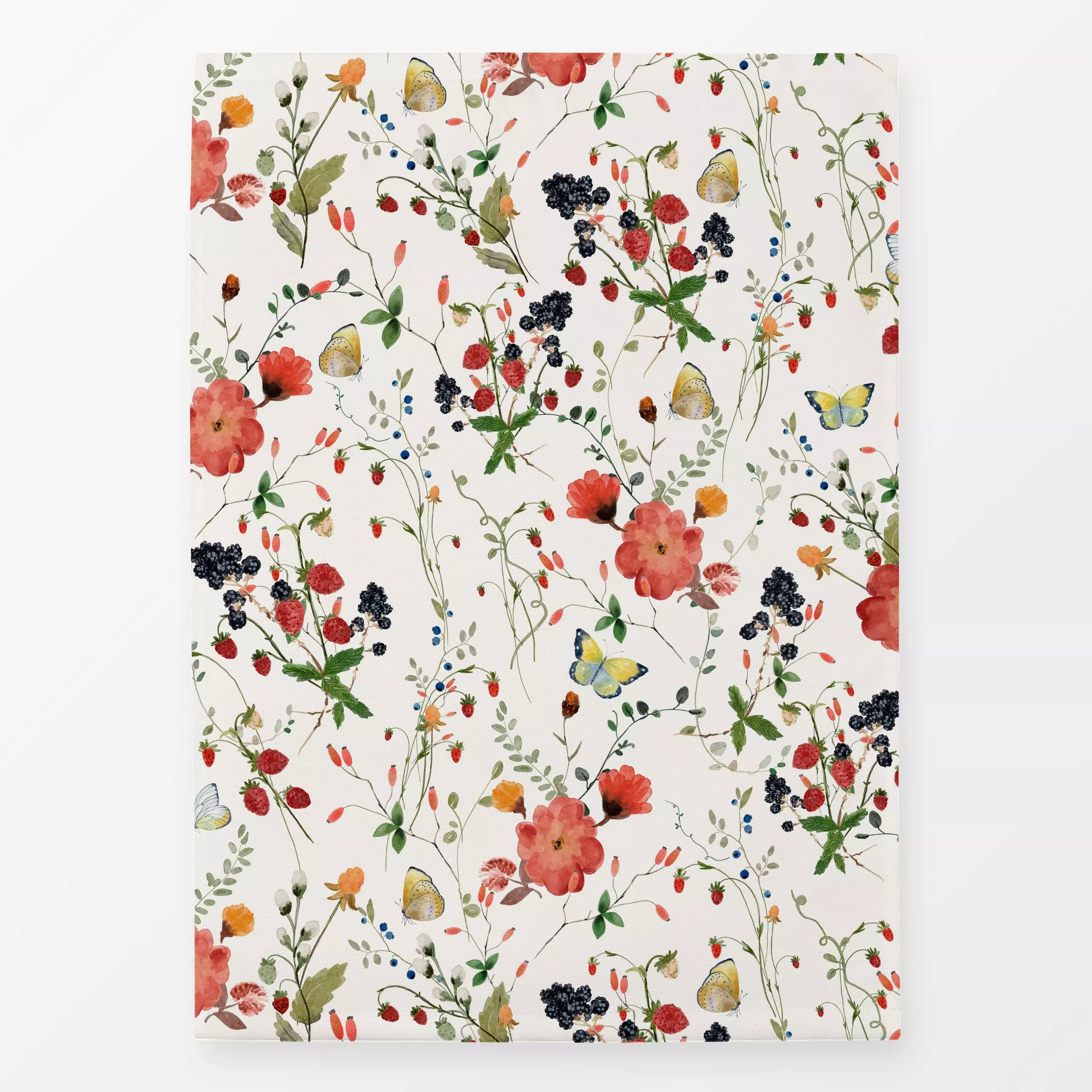 Geschirrtücher Wildblumen und Beeren Wiese - Blumen & Florales, Sommer, Pflanzen & Botanik - von „Uta Naumann"; Wasserfarben...