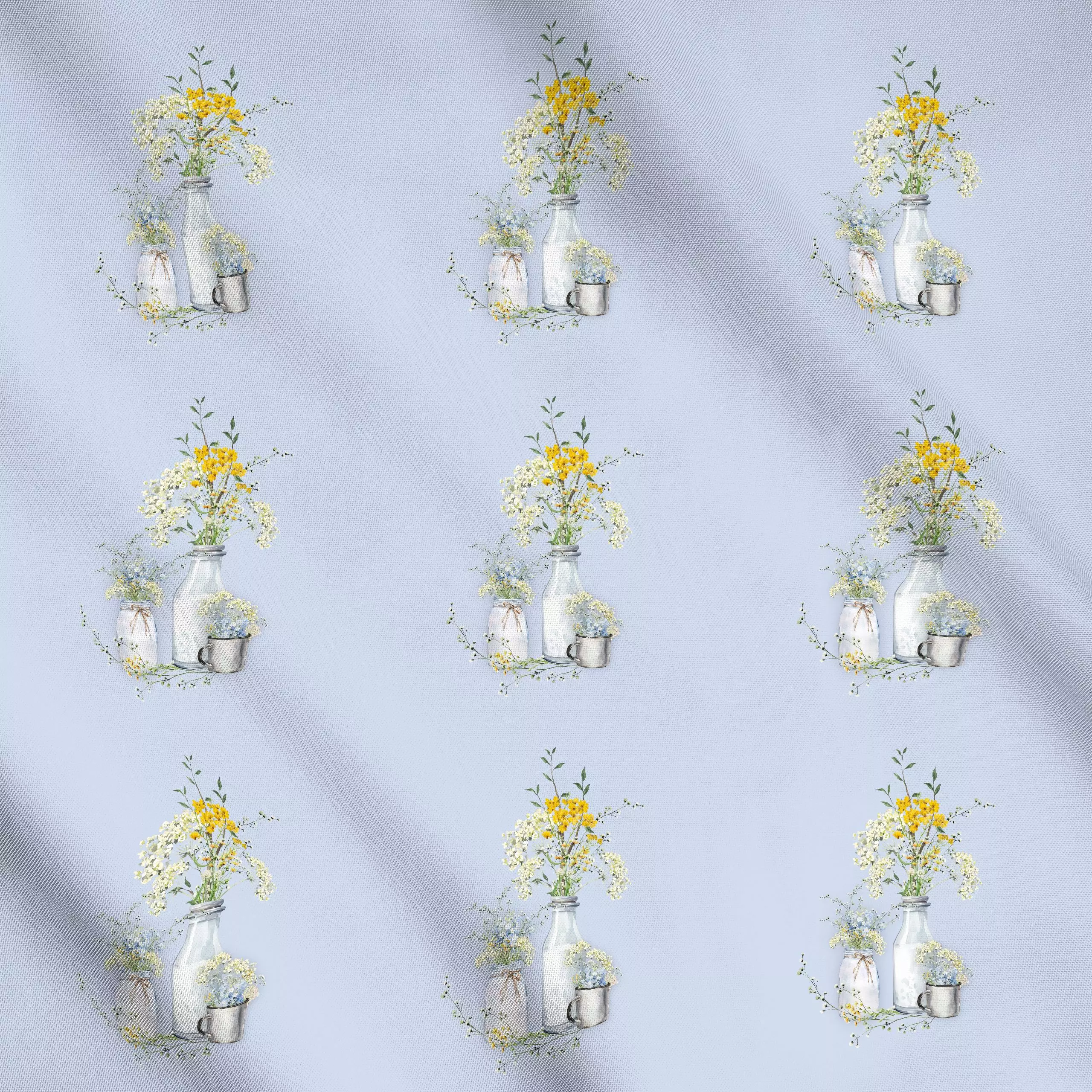 Meterware Blumen im Glas Cottage Spring, Blumen, Ostern, von Monika Strigel