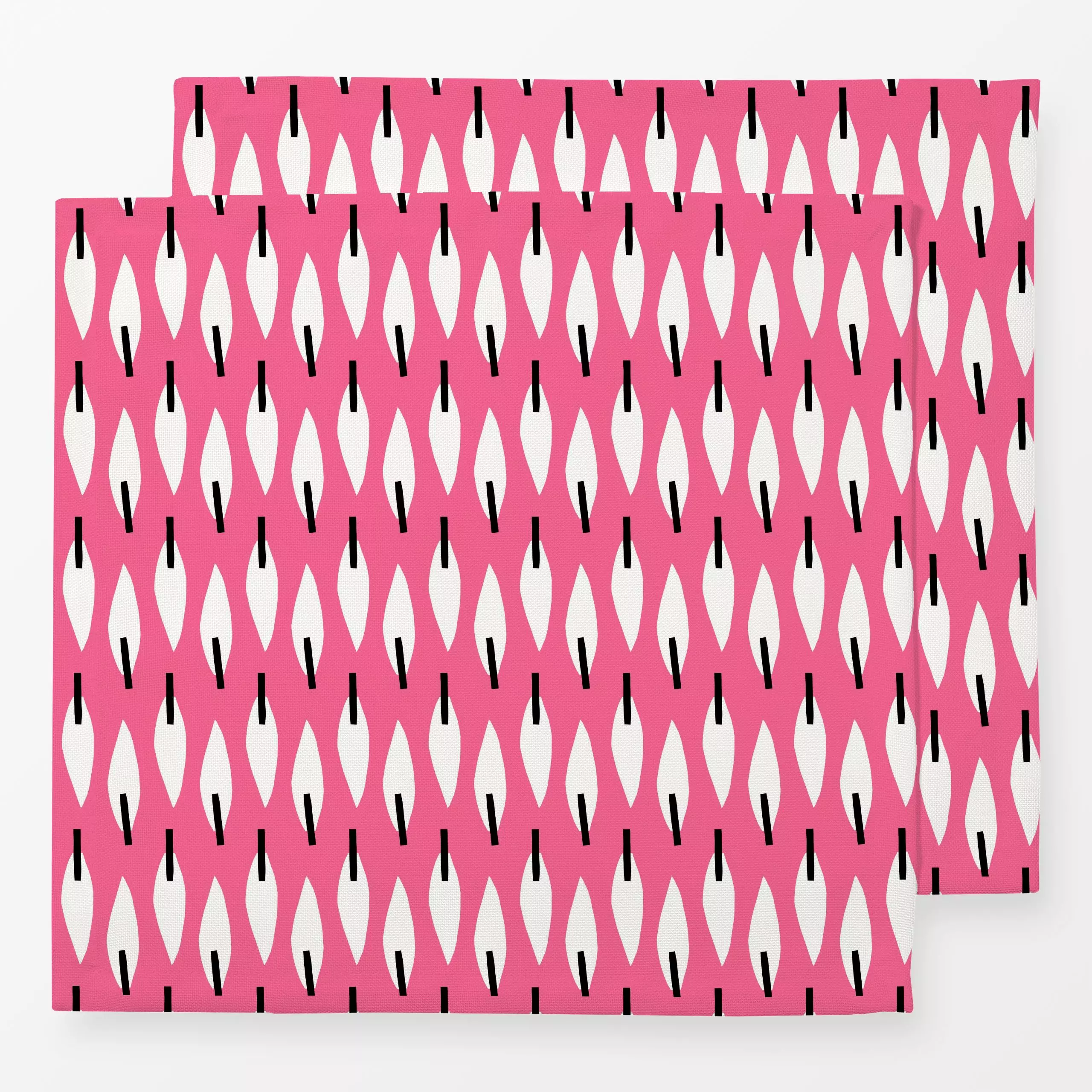 Servietten Autumn Whispers Pink - Symbole & Muster - von „Lisa Jasmin Bauer"; Muster, abstrakt, Blätter, pink, Herbst, patte...