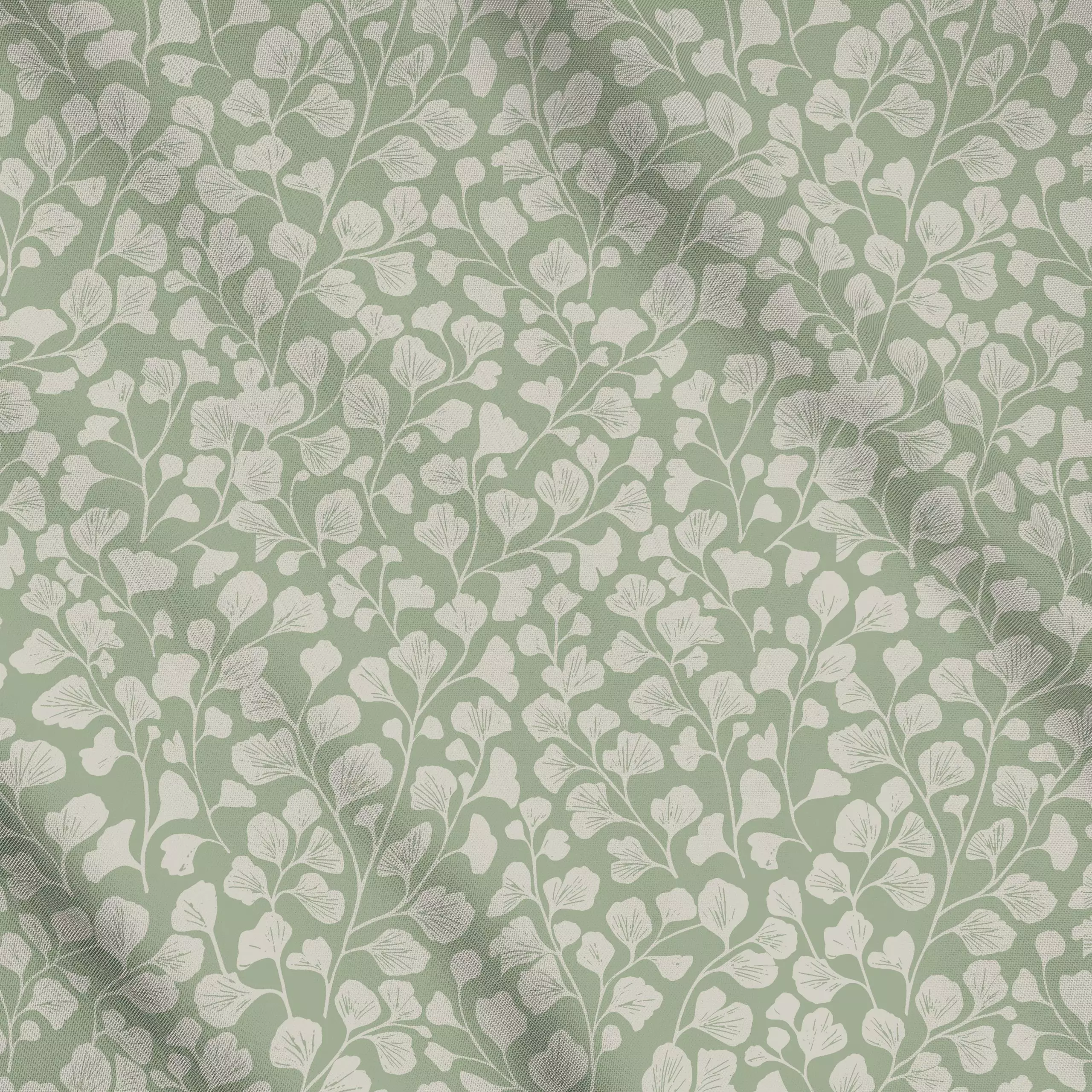 Meterware Gingko Ranken Matcha, Blumen, von Studio Kesse