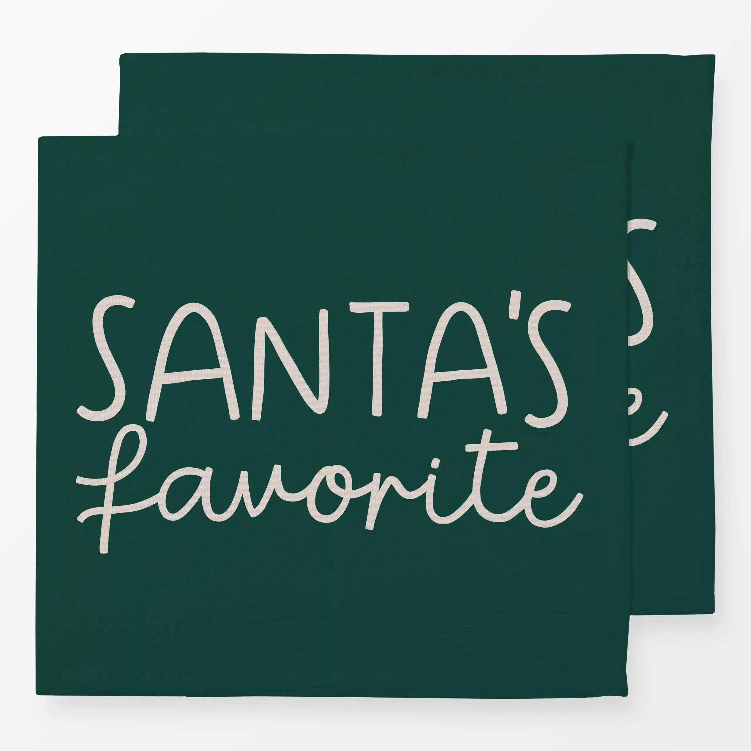 Servietten Santas Favorite grün - Weihnachten, Winter - von „Studio Kesse"