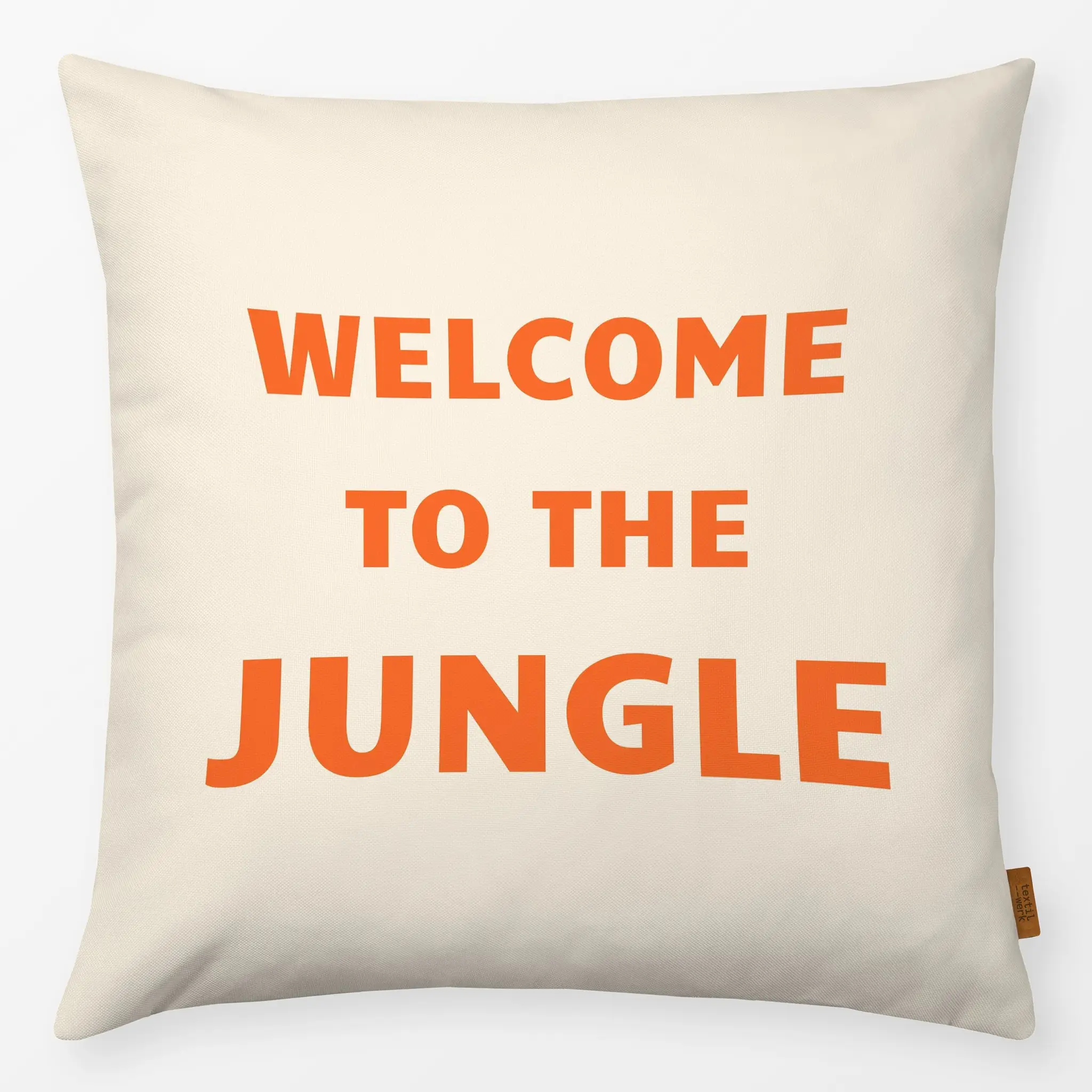 Kissen Kissen Welcome to the Jungle orange