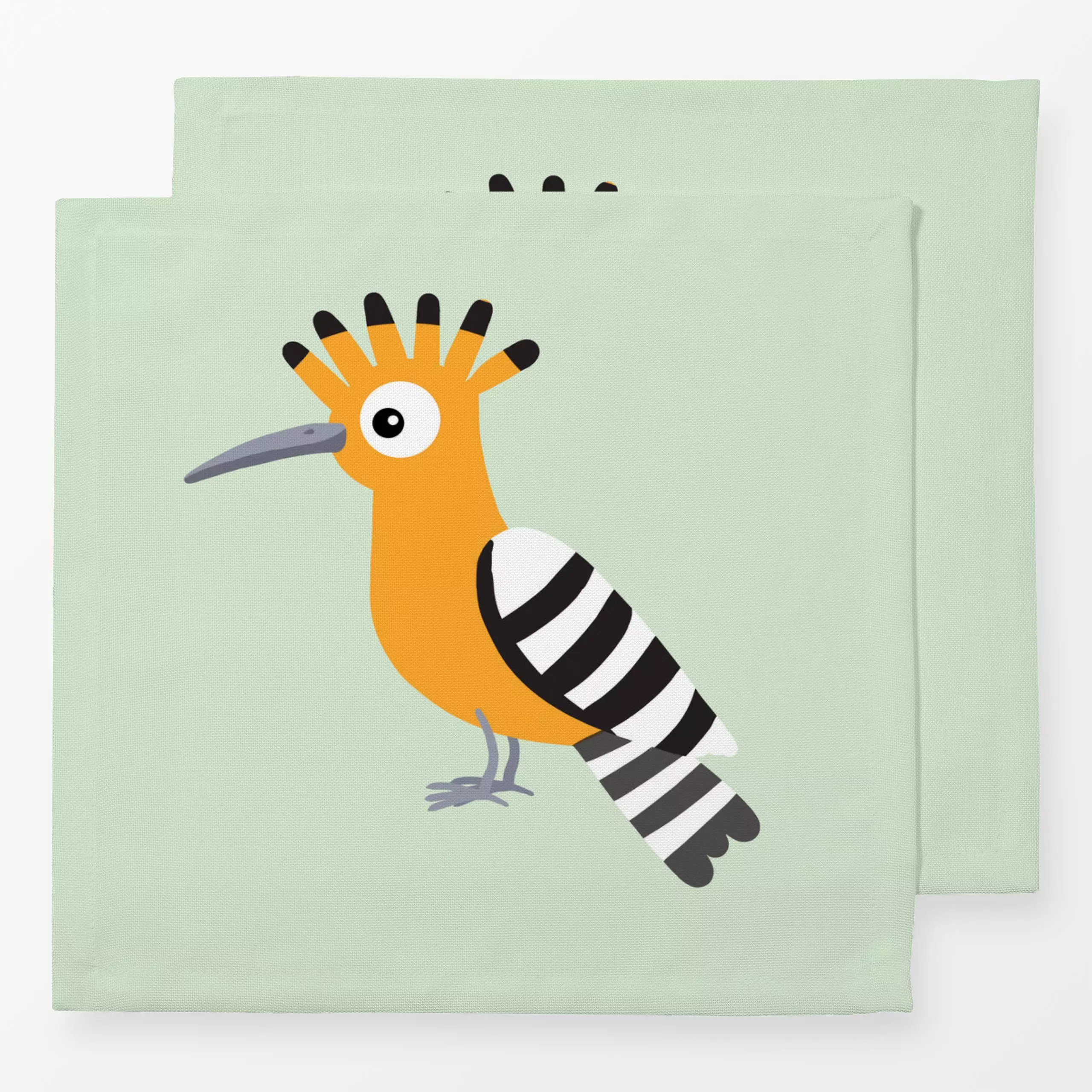 Servietten Wiedehopf mit Streifen - Tiere, Symbole & Muster - von „Julia Reyelt"; Natur, Textur, minimal, Kinder, Home, Voge...