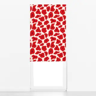 Raffrollo Poppy Pattern Red Smal