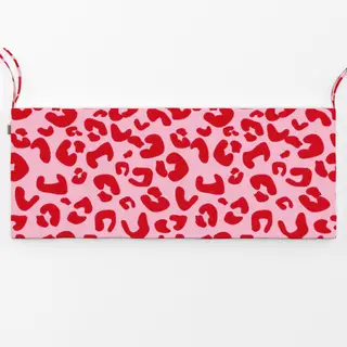Bankauflage Pink Rot Leopard Muster