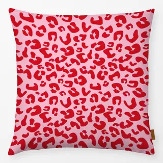Kissen Pink Rot Leopard Muster
