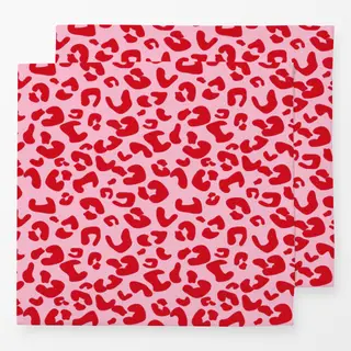 Servietten Pink Rot Leopard Muster