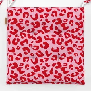 Sitzkissen Pink Rot Leopard Muster