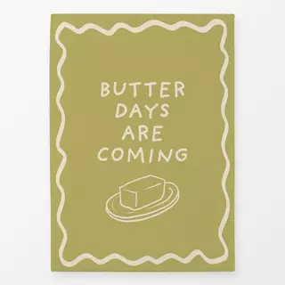 Geschirrtücher Butter Days Are Coming Green