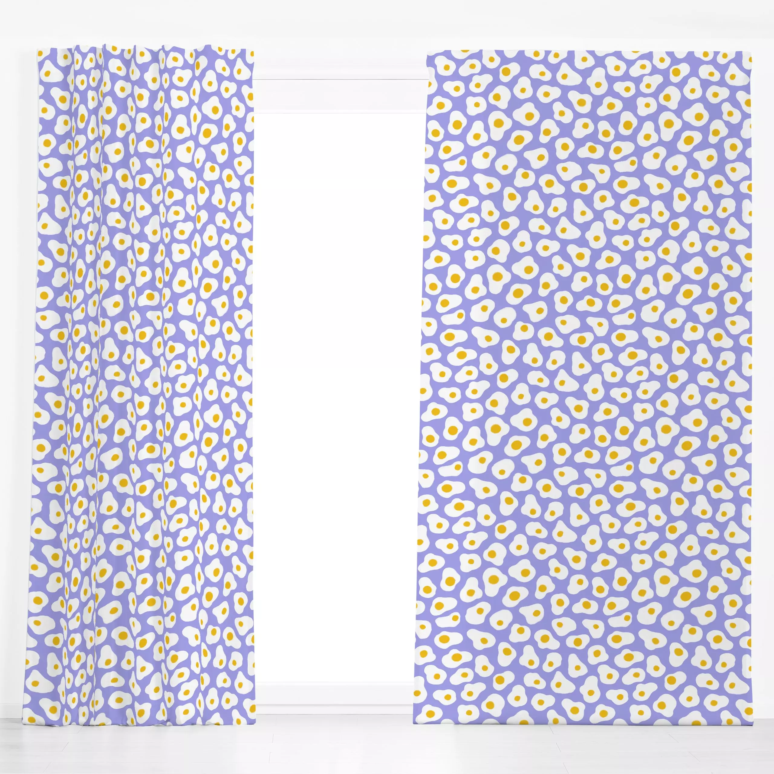 Dekovorhang Spiegeleierblumen Lila - Frühling, Anlässe, Ostern - von „Sophie Augustin Illustration"; Ostern, Fruehling, Oste...