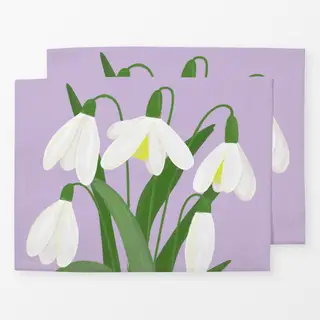 Tischset Schneeglöckchen