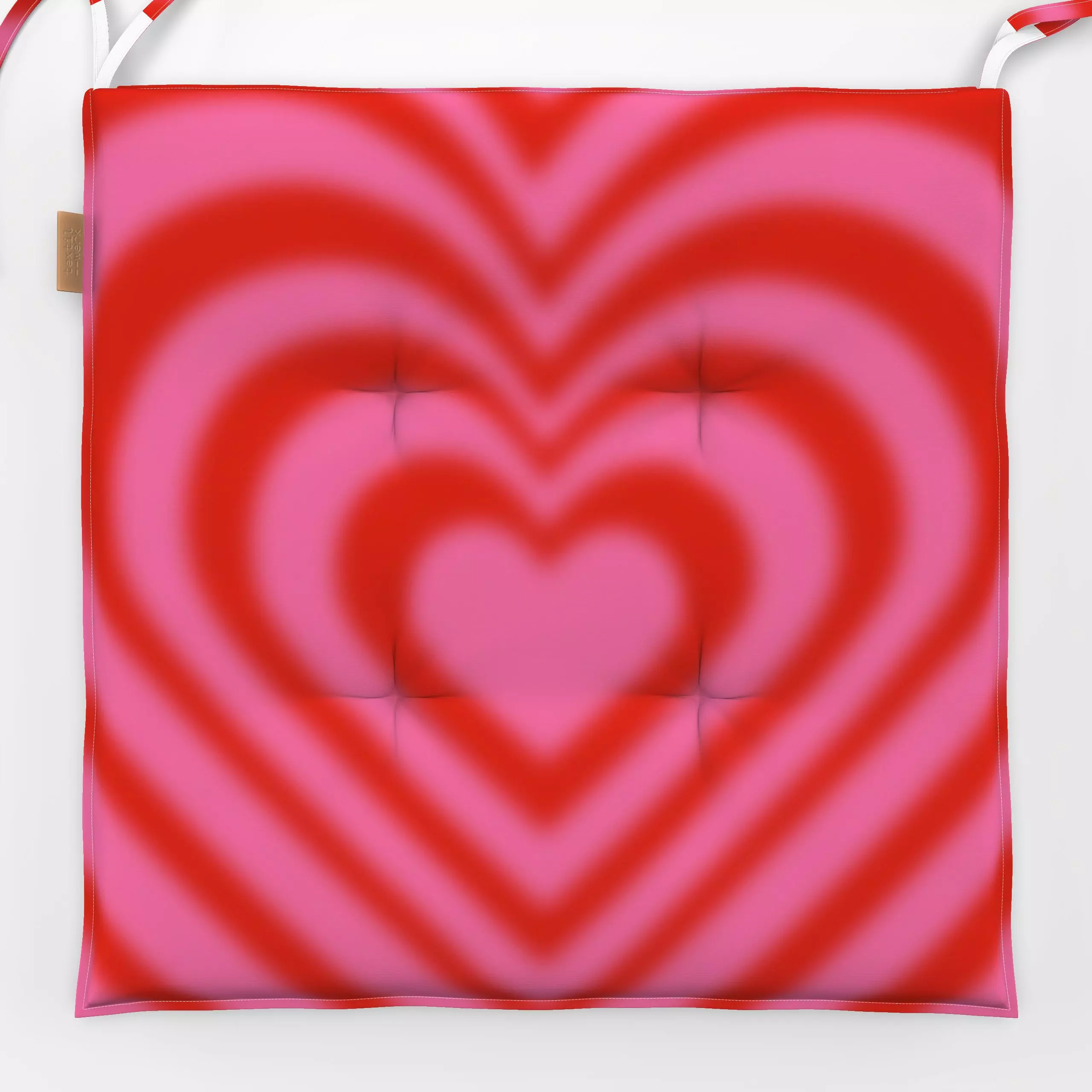 Sitzkissen Gradient Heart - Liebe, Romantik & Pride, Sommer, Symbole & Muster - von „textilwerk"; Illustration, Sommer, tren...