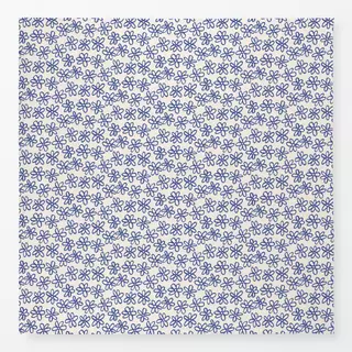 Tischdecke Blumen Muster Blau Beige