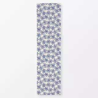 Tischläufer Blumen Muster Blau Beige