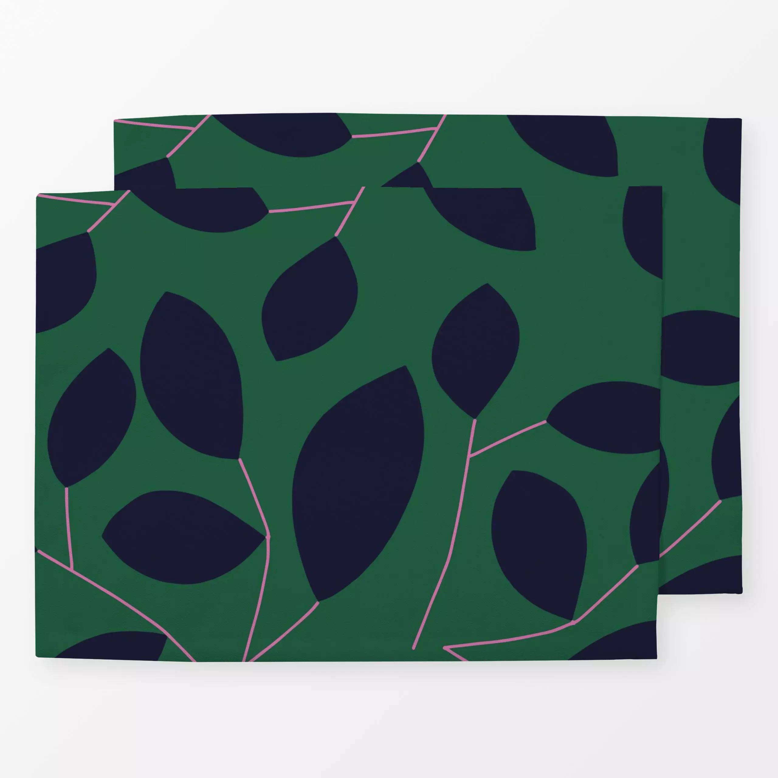 Tischset Herbst Zweige - Herbst, Pflanzen & Botanik - von „Julia Schumacher"; Zweig, Blatt, abstrakt, aubergine, skandinavis...
