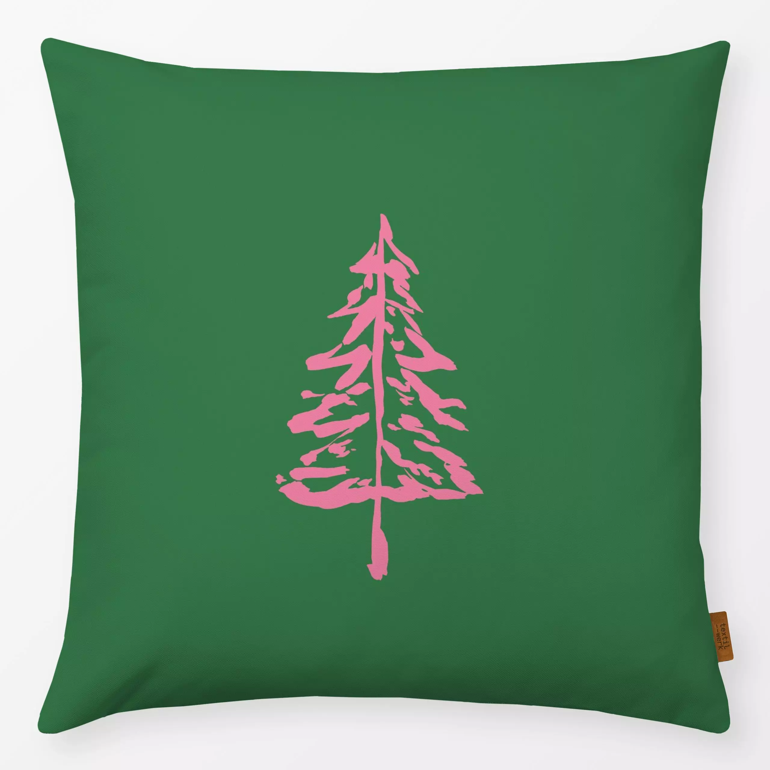 Kissen Tannenbaum Rosa - Weihnachten, Anlässe - von „Kruth Design"; Merry Christmas, Tannenbaum, Weihnachtsbaum, Weihnachten...