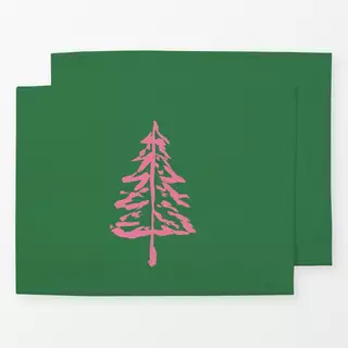 Tischset Tannenbaum Rosa