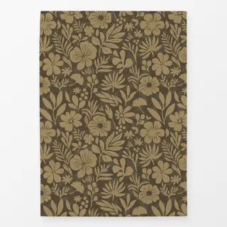 Geschirrtücher Charming Flower Shapes Brown