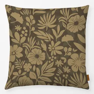 Kissen Charming Flower Shapes Brown